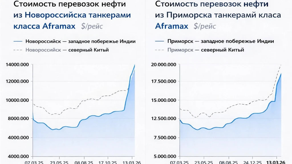Танкерный бум: ставки фрахта бьют рекорды из‑за ситуации на Ближнем Востоке